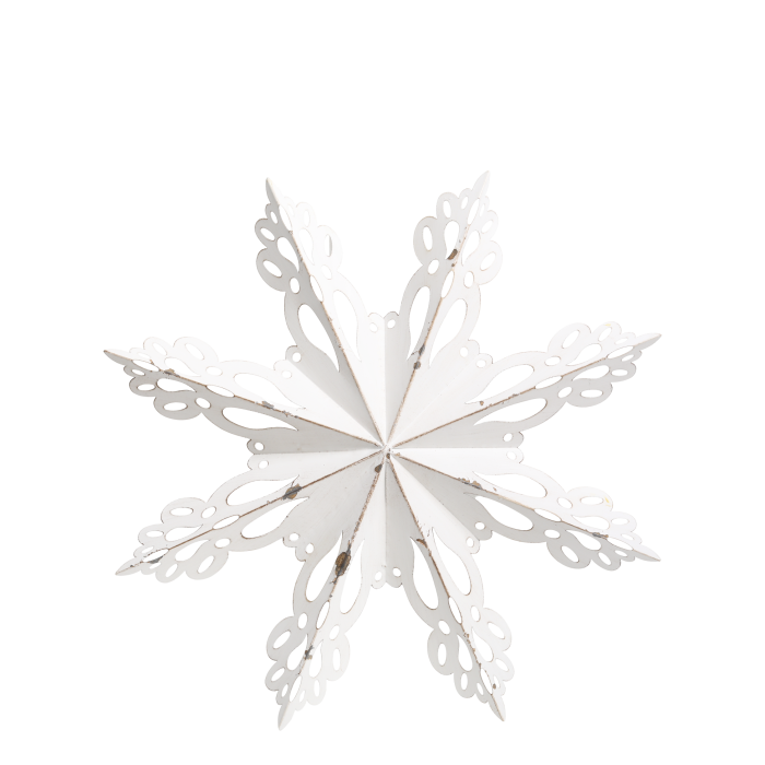 Stjärna – Adventsstjärna – Väggdekoration - Antikvit - Metall - Ø43 cm - 7