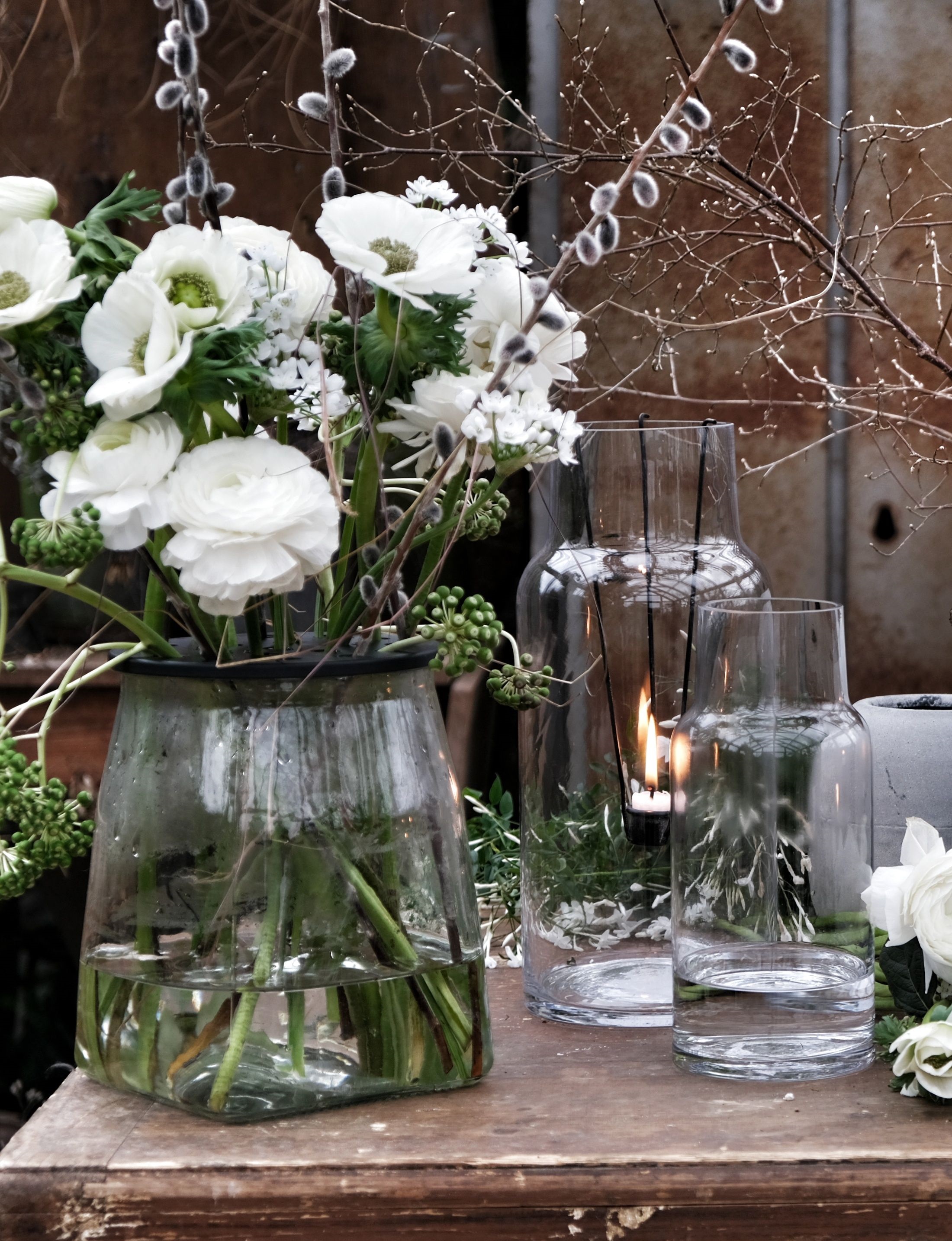 Glass vase - Vase with lid - 12