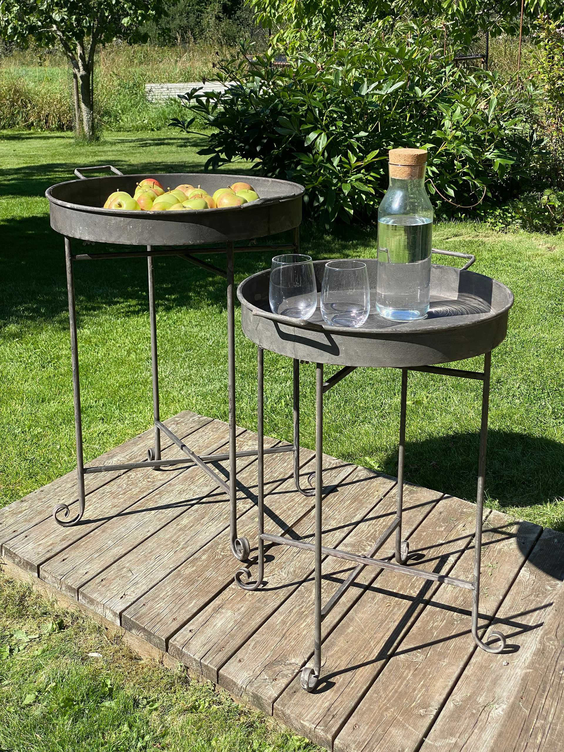 Folding Metal Tray Table - 2-pack - 2