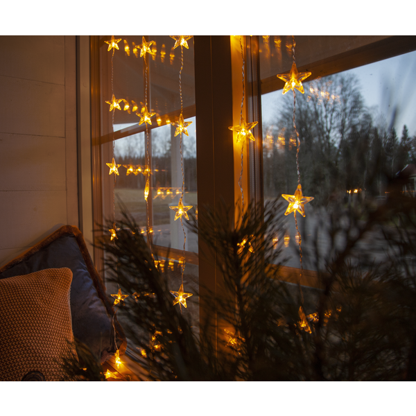 Light curtain with stars - Star curtain - Electric - 120x90 cm - 3