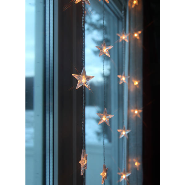Light curtain with stars - Star curtain - Electric - 120x90 cm - 2