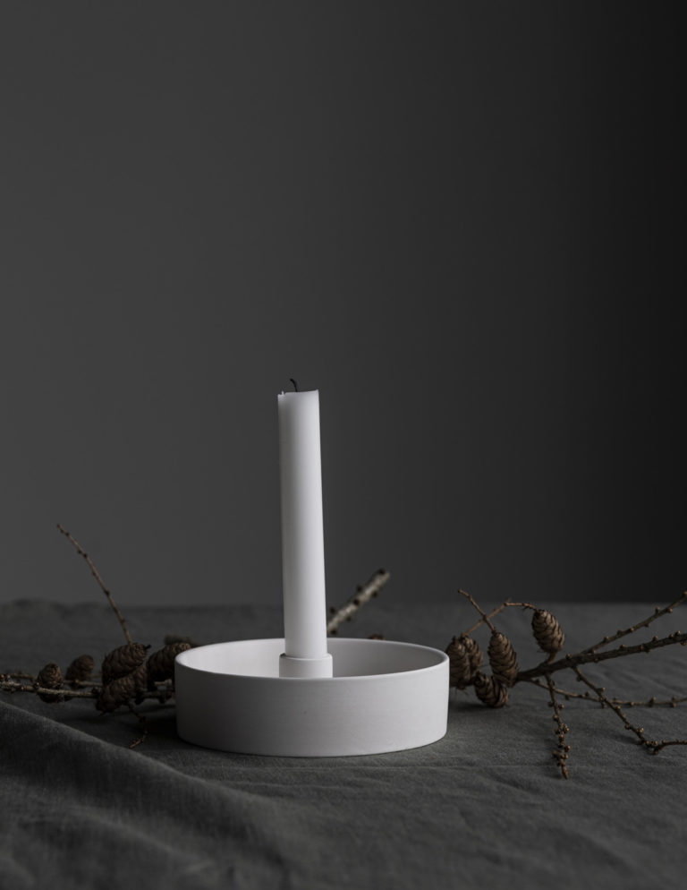 Storm glass - Candle lantern - Glass dome - Lantern with dish - Candlestick - 34 cm - 9
