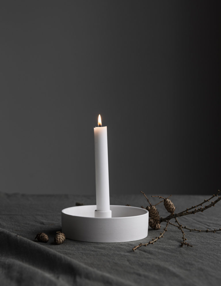 Storm glass - Candle lantern - Glass dome - Lantern with dish - Candlestick - 34 cm - 8