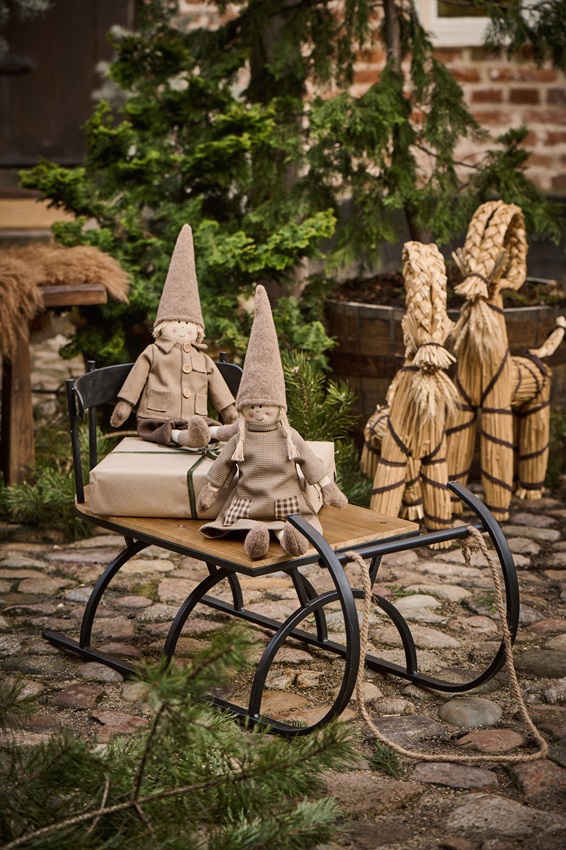 Halmbock- Julbock - Bock Halm - Bruna Band - 63x36 cm  - 6