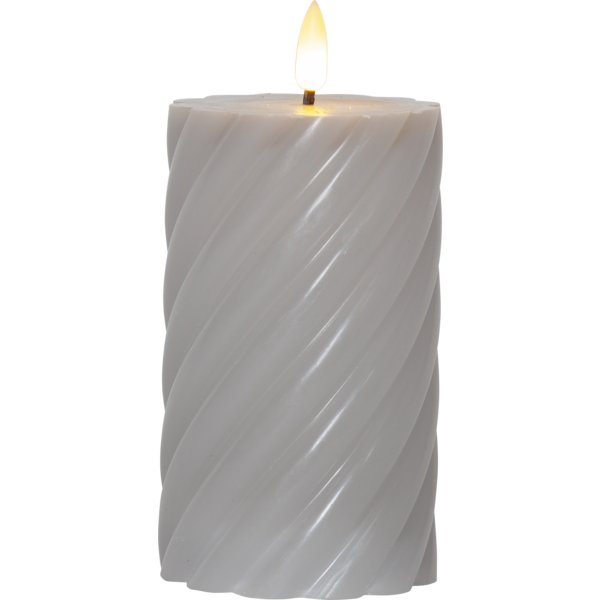 LED Blockljus Twist - Batteriljus - Grå - 15 cm - 5