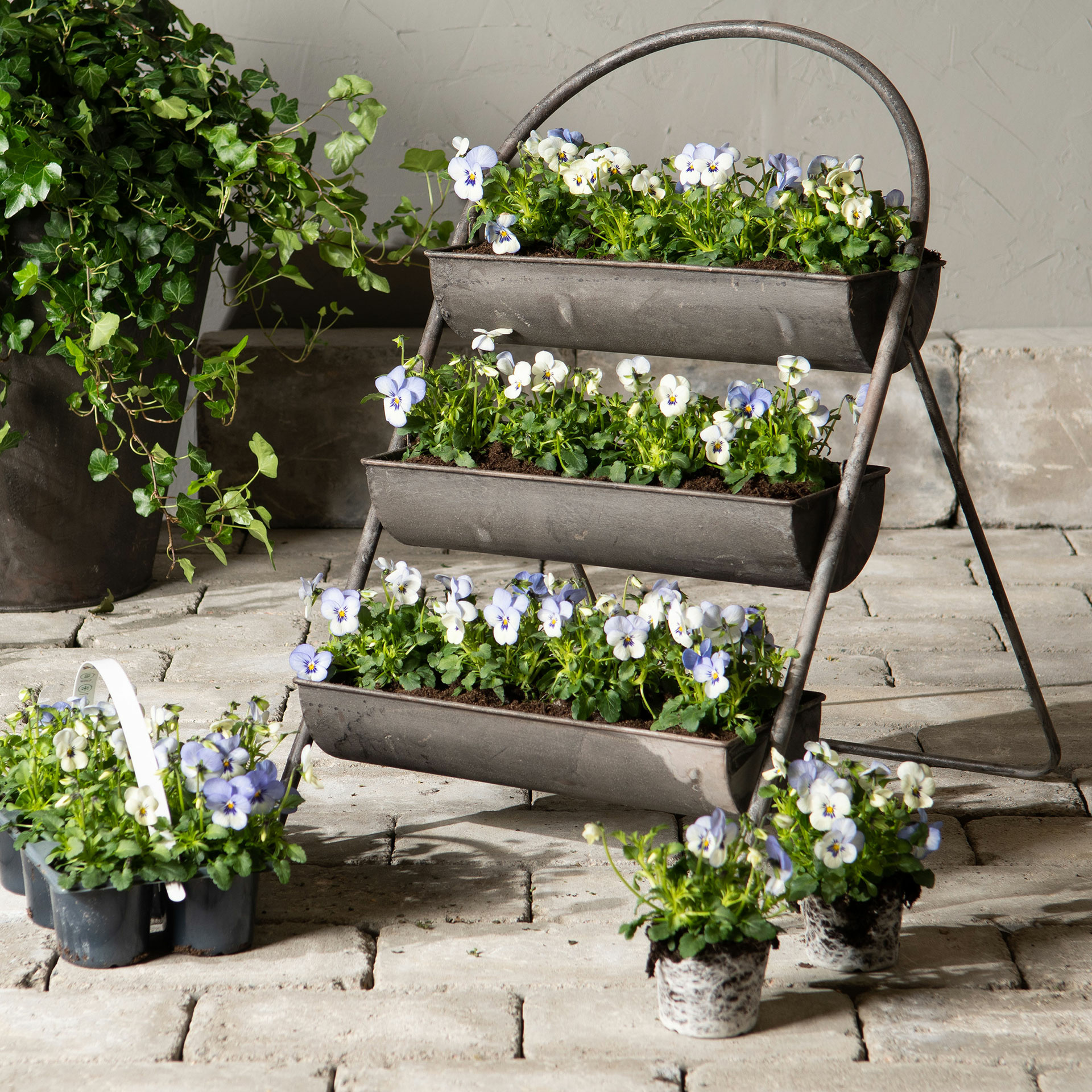 Planting shelf Standing Metal - 39x14.5x68 cm