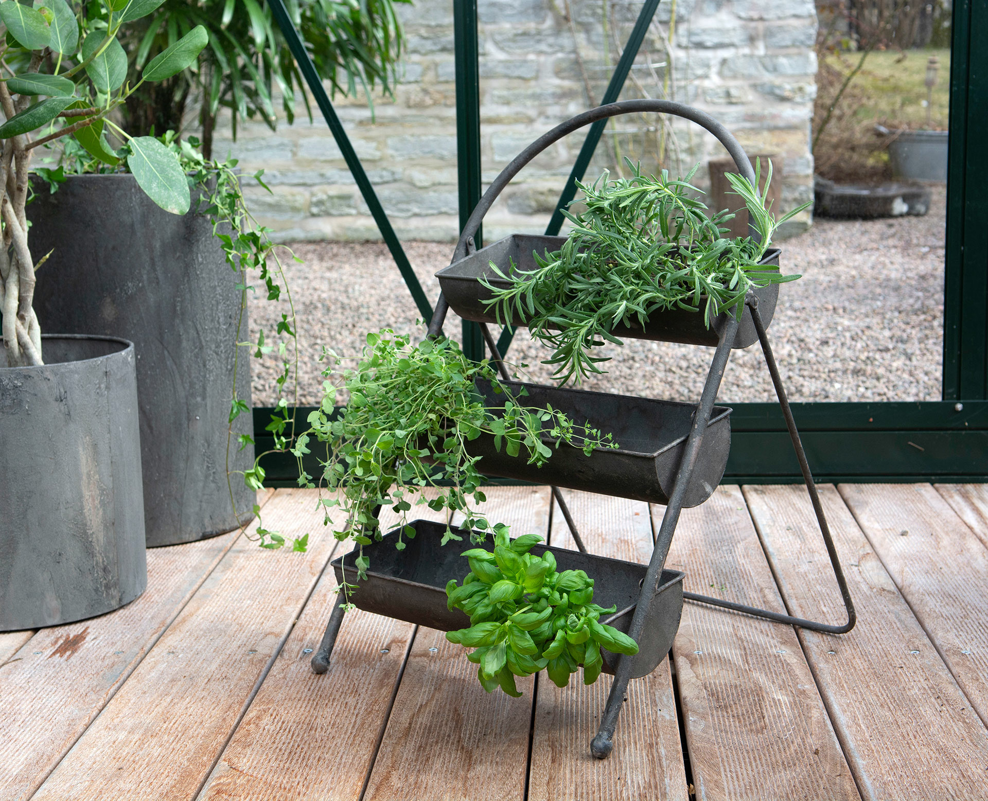 Planting shelf Standing Metal - 39x14.5x68 cm - 2