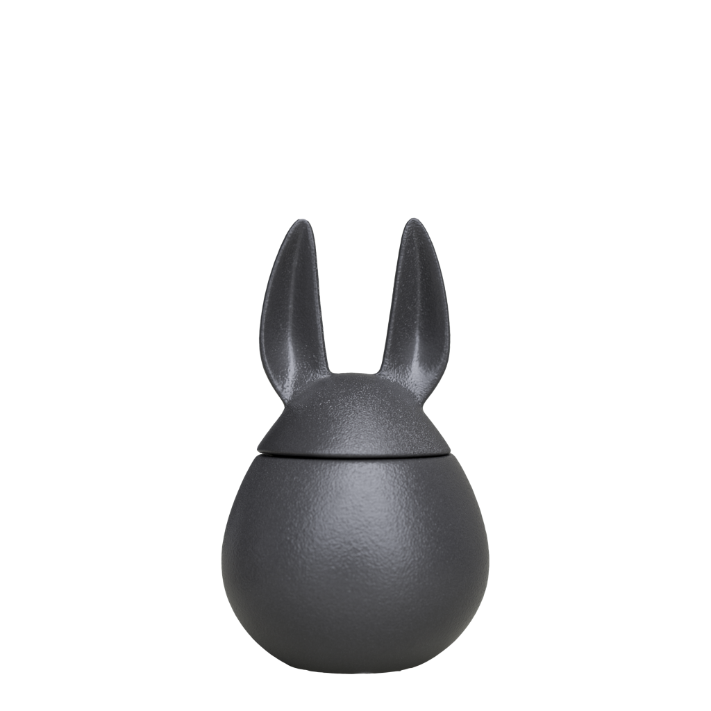 Eating Rabbit - Påskägg - Skål med lock - Kanin - Hare - Svart - Small - DBKD - 7