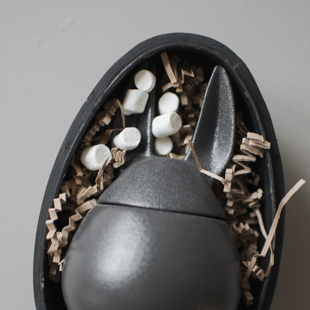 Eating Rabbit - Påskägg - Skål med lock - Kanin - Hare - Svart - Small - DBKD - 8