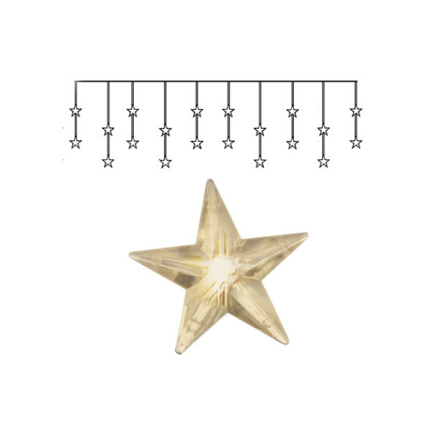 Light curtain with stars - Star curtain - Wide - 180x40 cm - 3