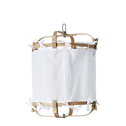 Lampa Taklampa - Vit - Linne/Järn - Boho - Small - 2