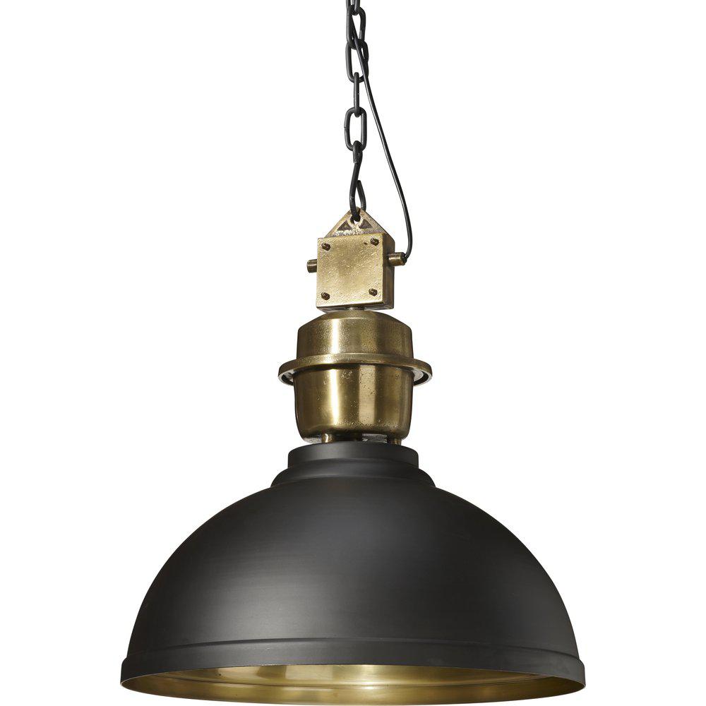 Taklampa - Lampa - Svart/Mässing - Industri - 35 cm - 2