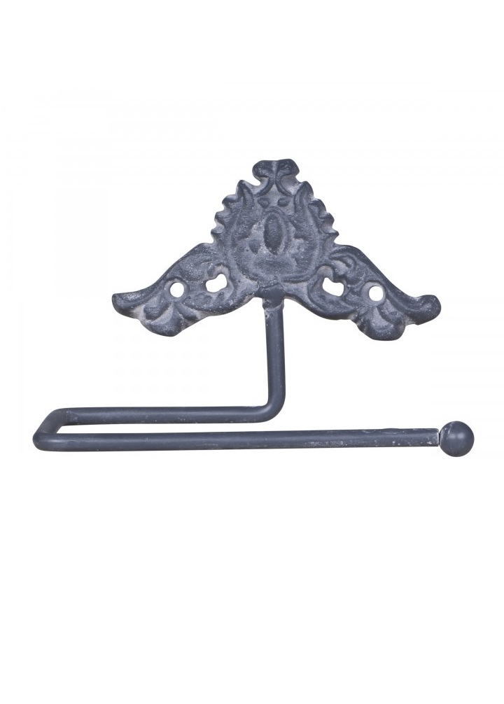 Toilet roll holder/Toilet roll holder in cast iron - Antique grey - 2