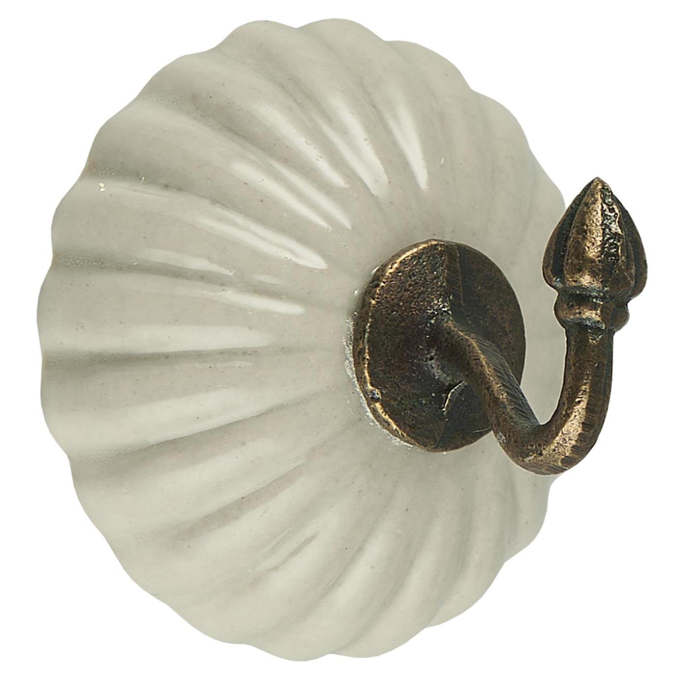 Väggkrok - Krok - Klädhängare - Keramik - Grå - 2