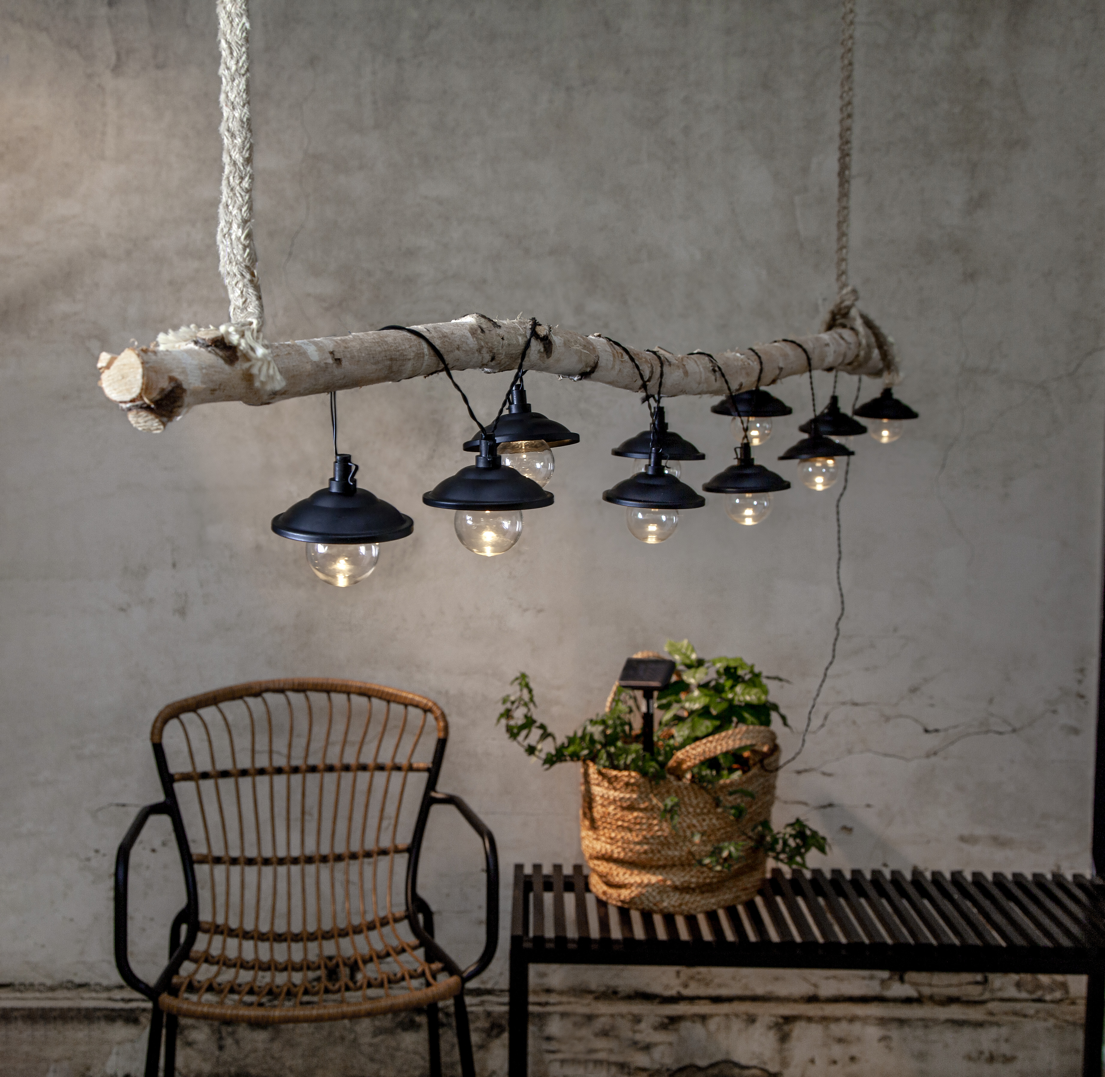 Solar light string - Solar string with shades - 180 cm - 5