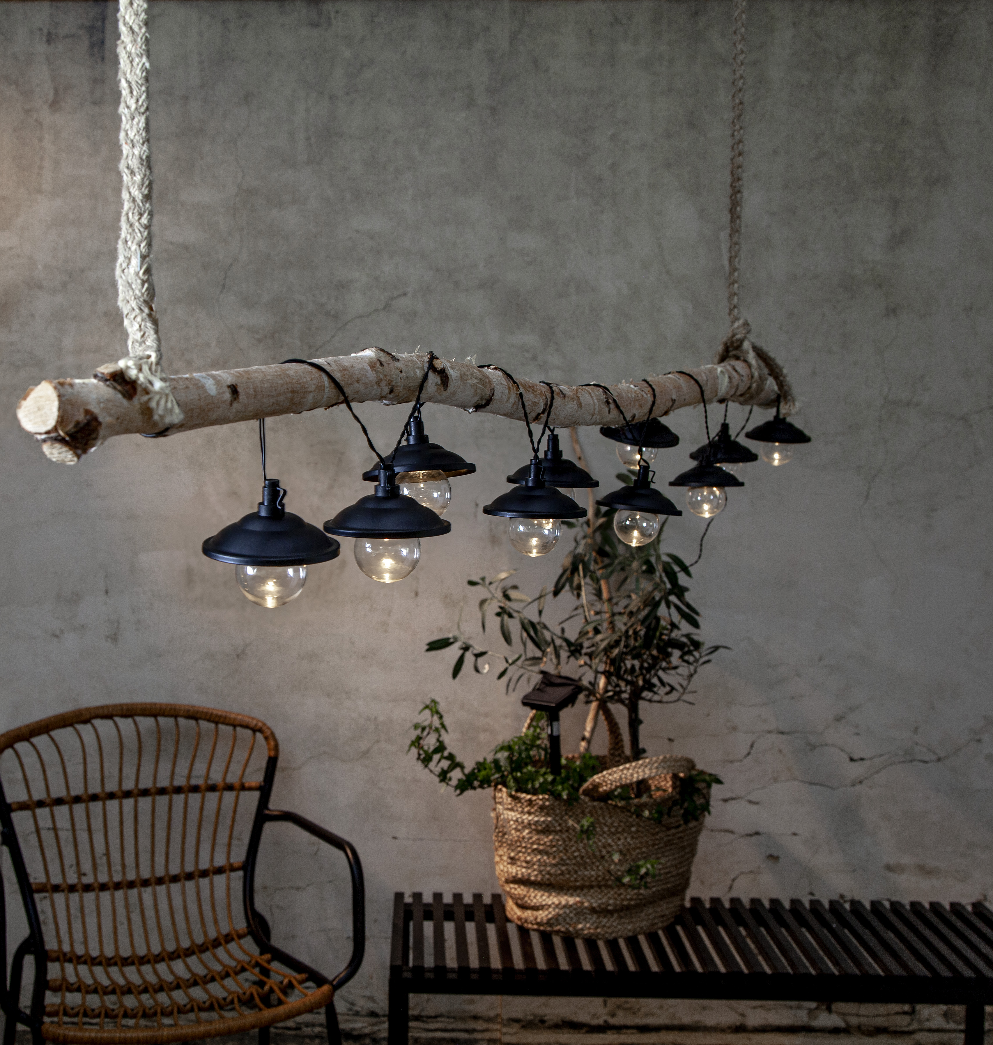 Solar light string - Solar string with shades - 180 cm - 4