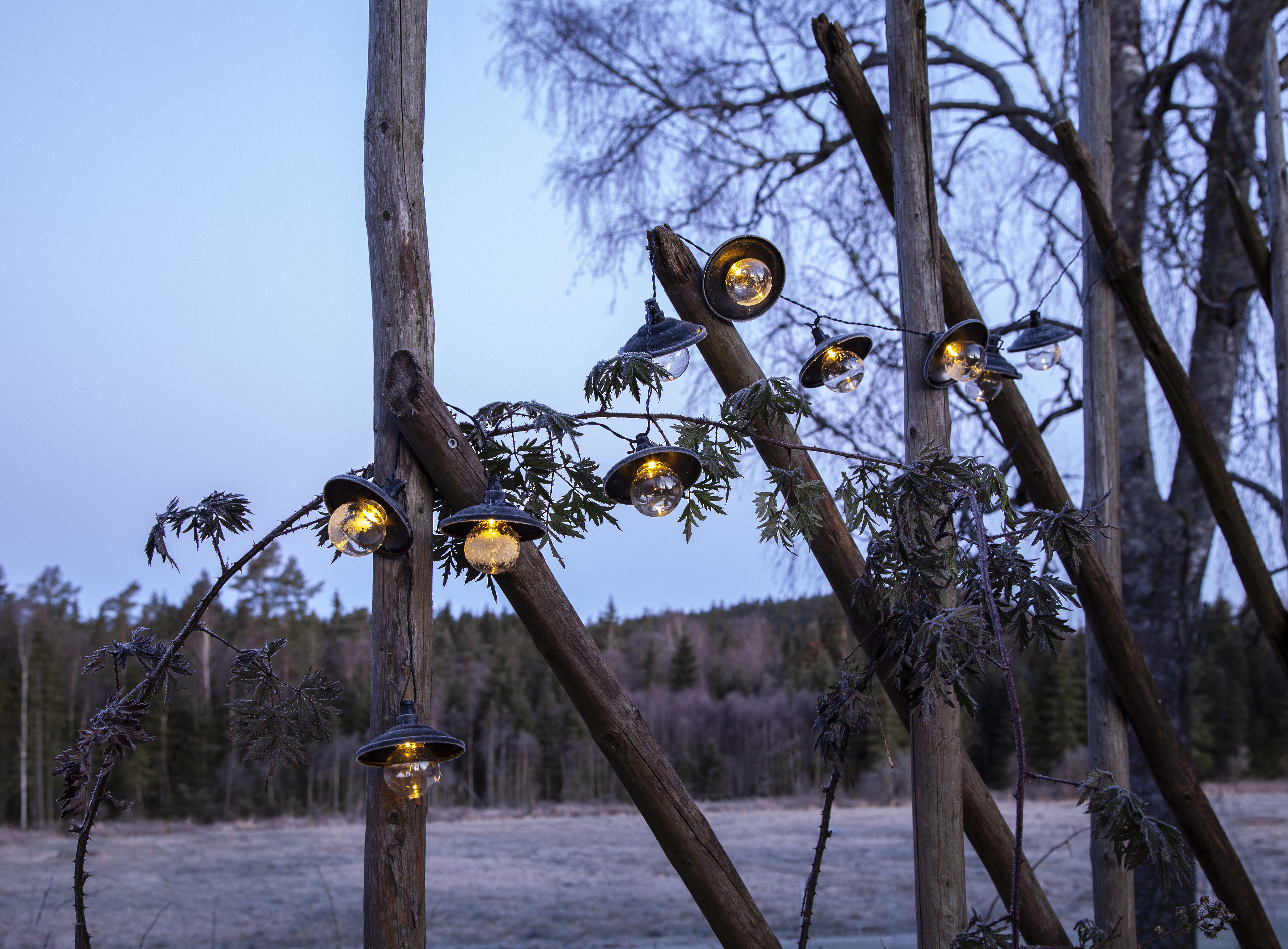 Solar light string - Solar string with shades - 180 cm - 6
