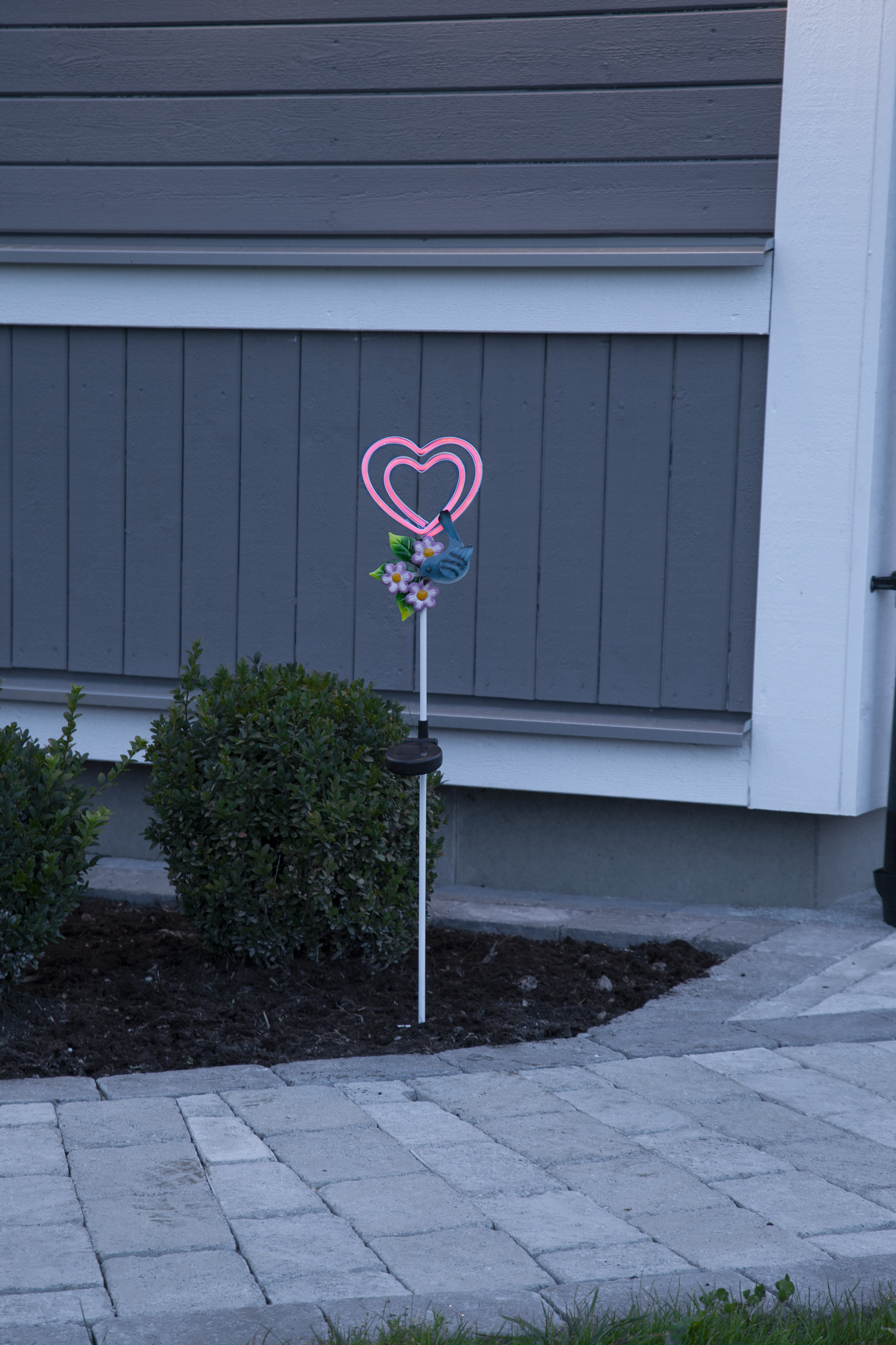 Solar cell decoration - Heart - 77x15.5x11 cm - 3