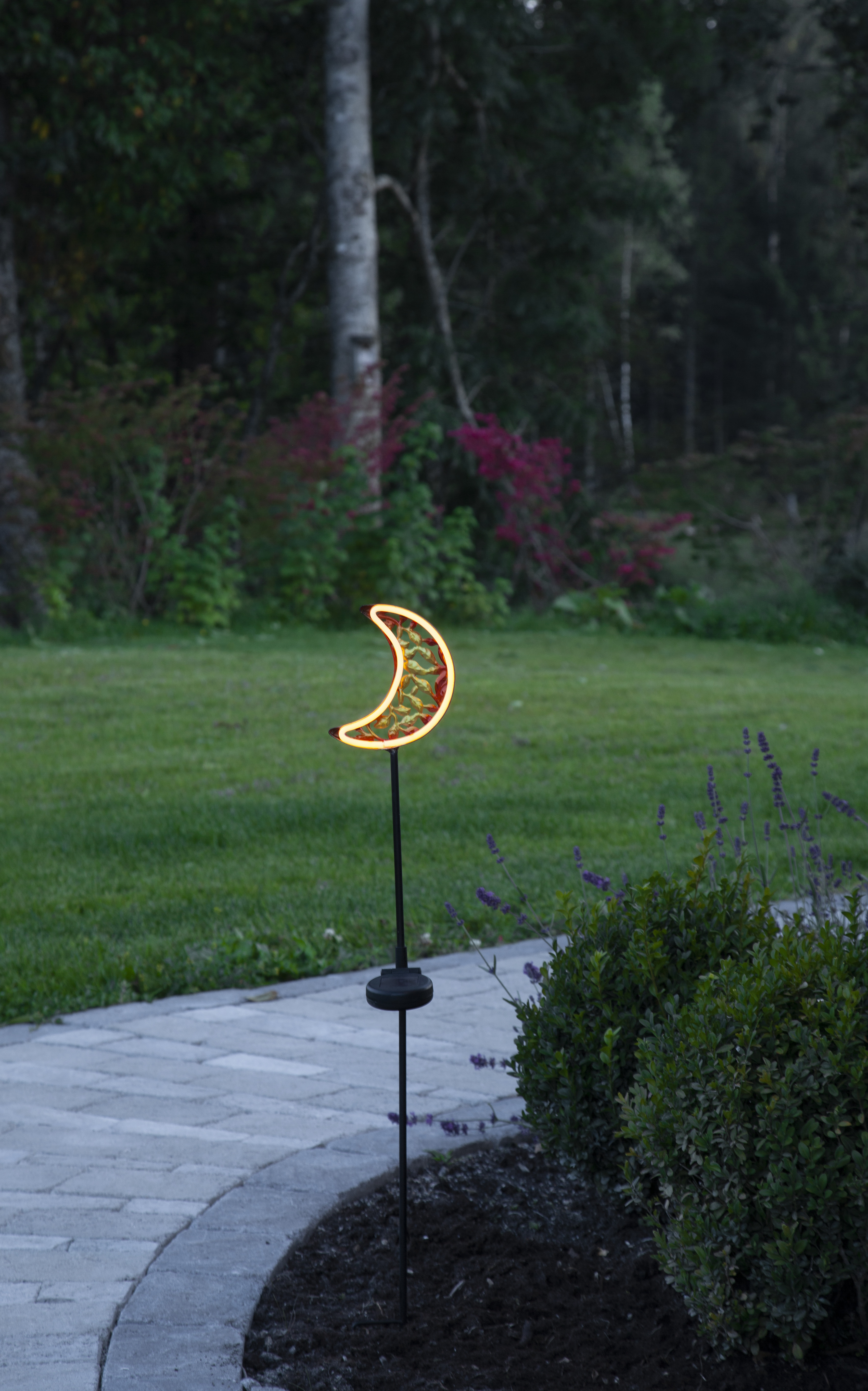 Solar-powered decoration - Moon - 77x14x11 cm - 2