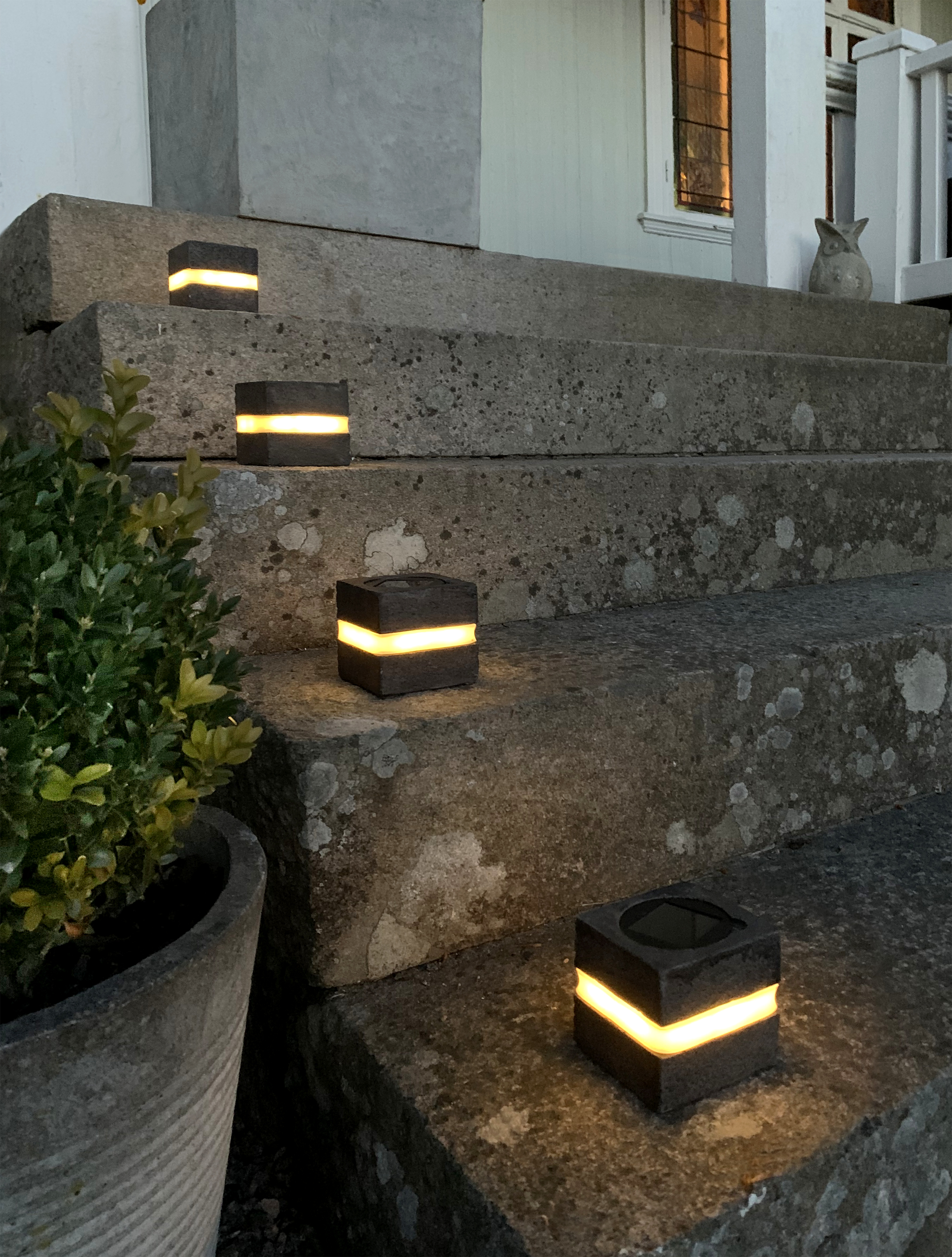 Solar cell decoration - Stones - 2-pack - 3