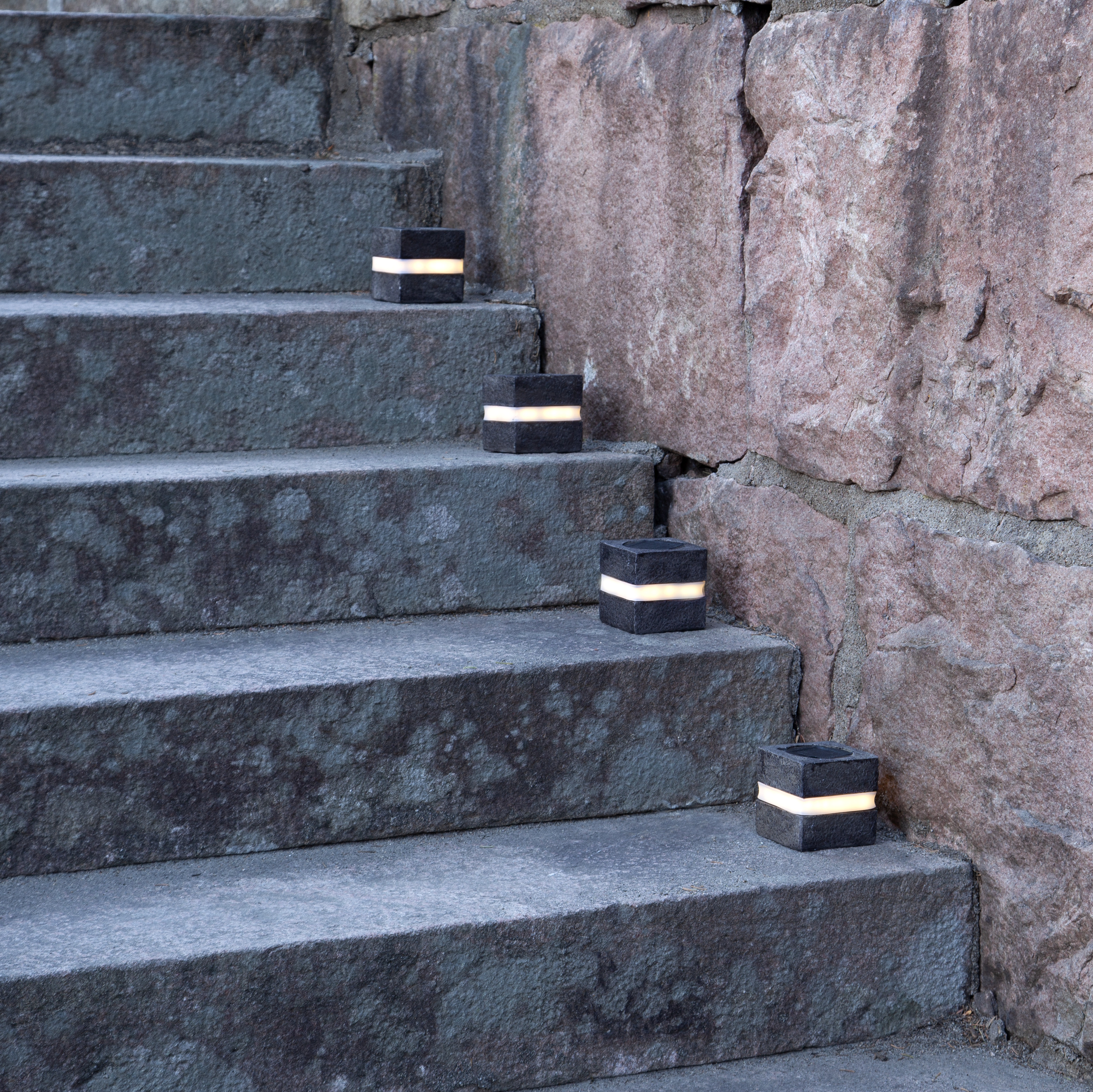 Solar cell decoration - Stones - 2-pack - 2