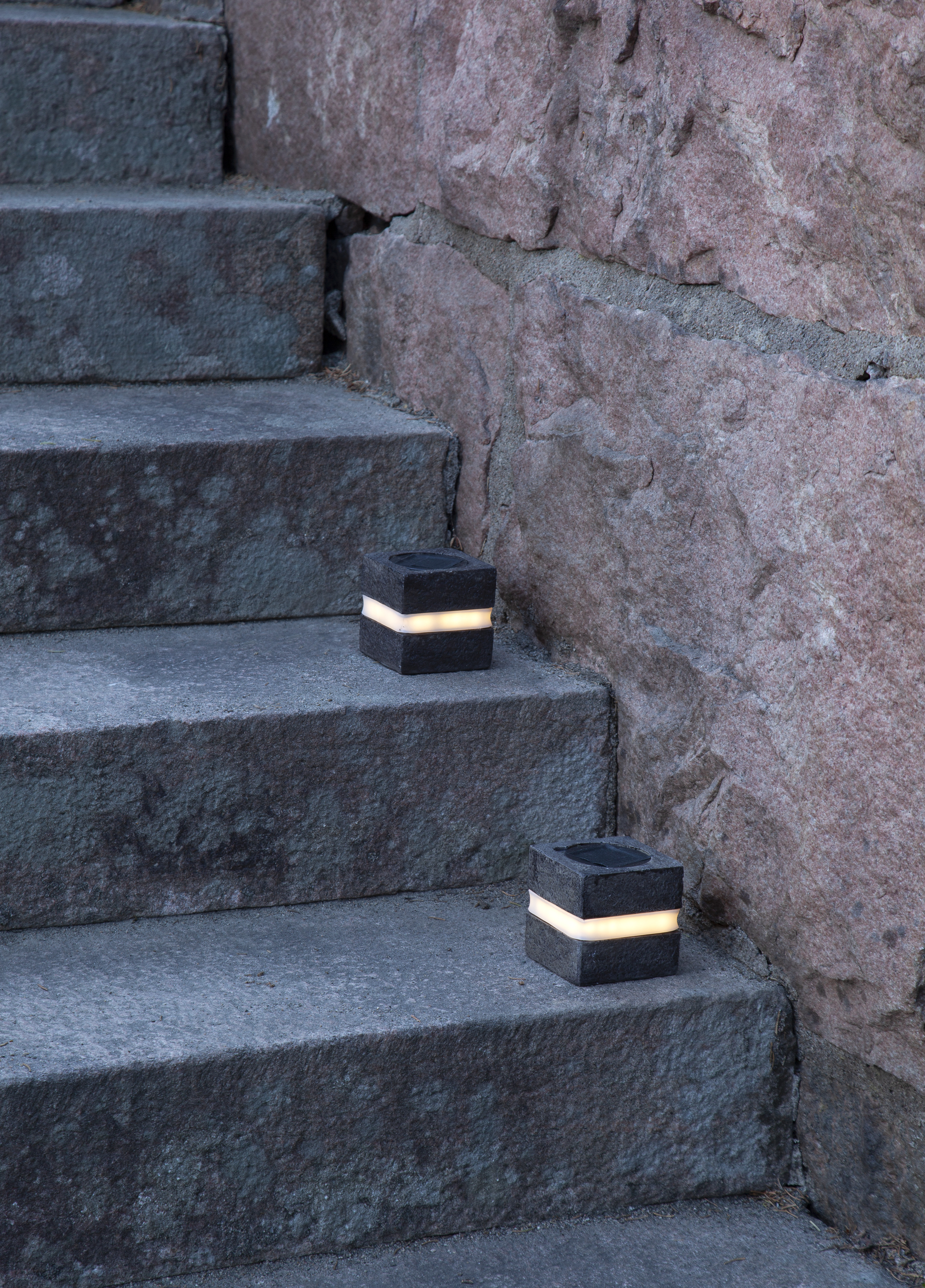 Solar cell decoration - Stones - 2-pack - 6