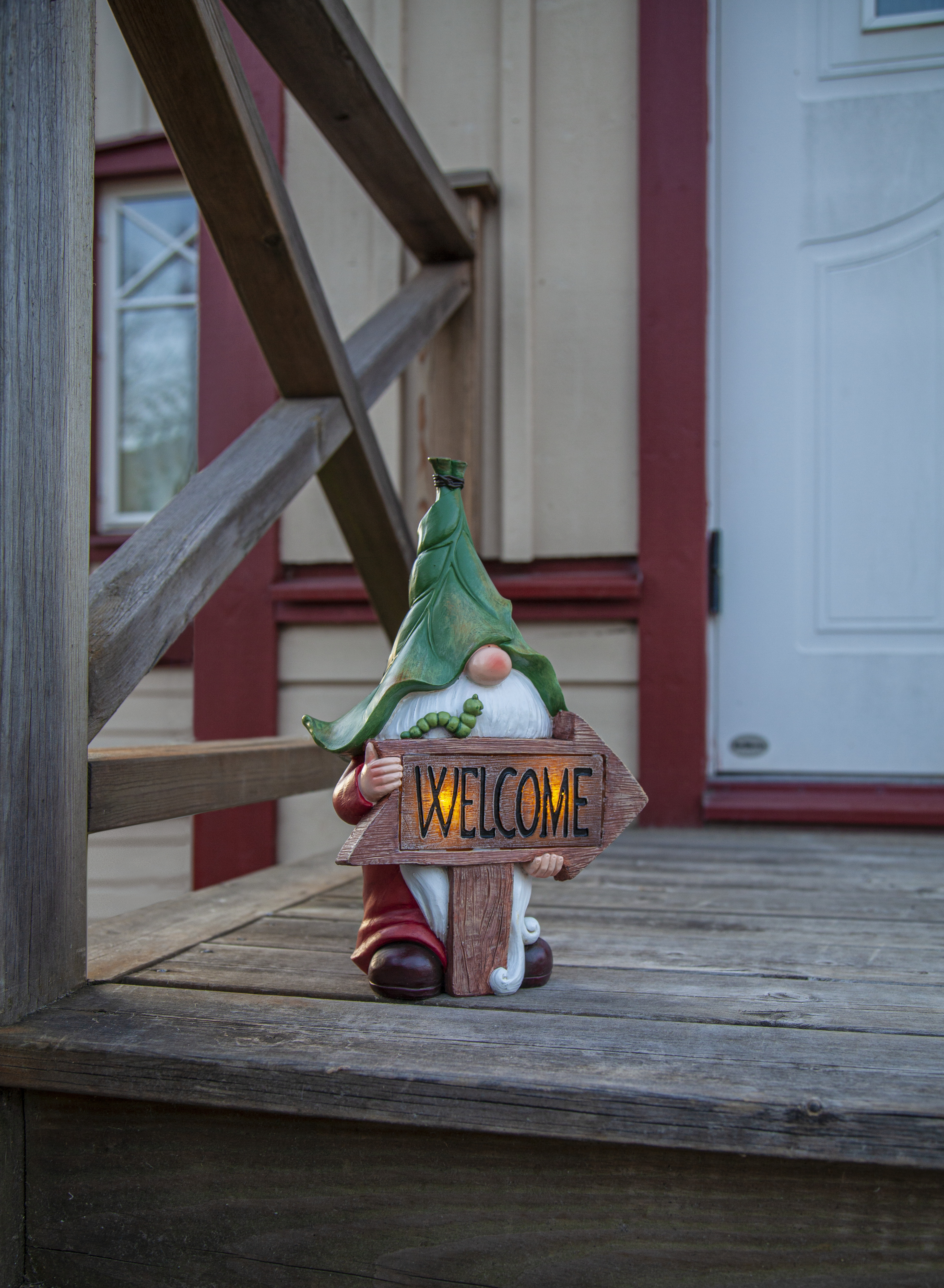 Solar-powered decoration - Garden gnome - Gnome - 33x21x12 cm - 2
