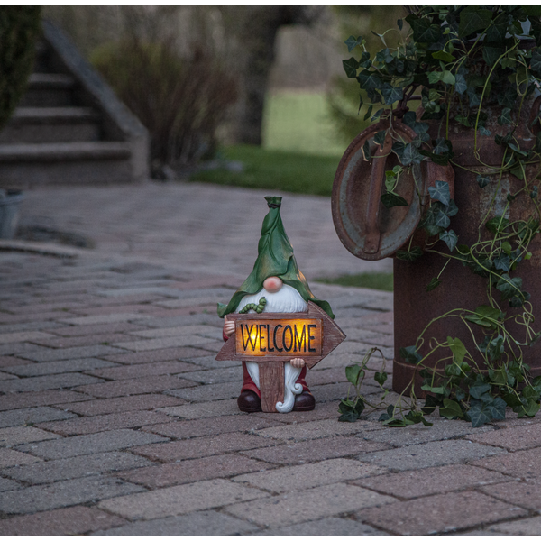 Solar-powered decoration - Garden gnome - Gnome - 33x21x12 cm - 3