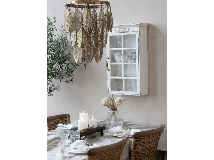 Wall cabinet - Cabinet - Display cabinet with decoration - 70x44x17.5 cm - 2