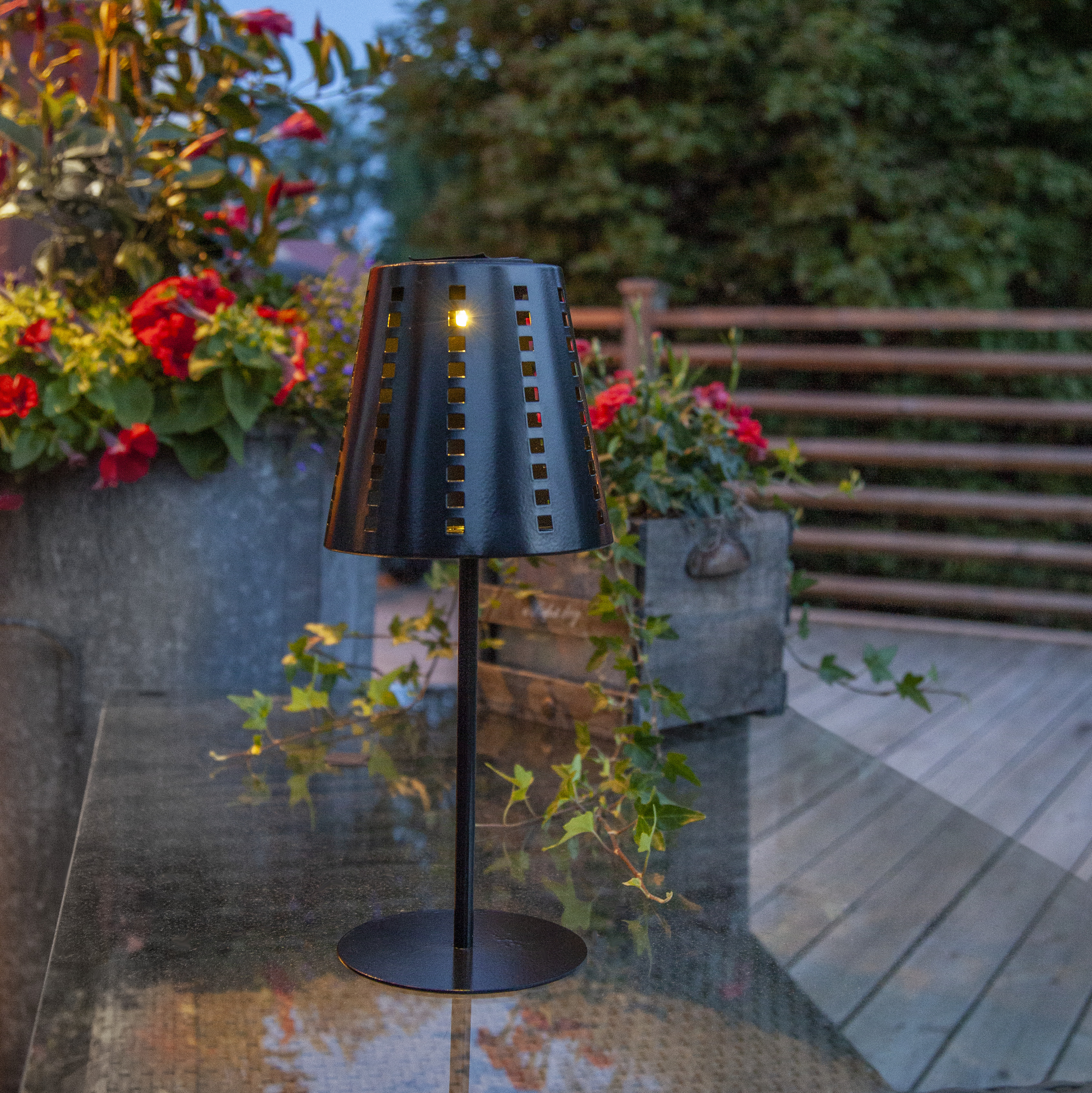 Solar cell decoration - Lamp - Black - 35x15 cm