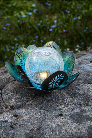 Solcellsdekoration - Lily - Silver - 24x24x12 cm