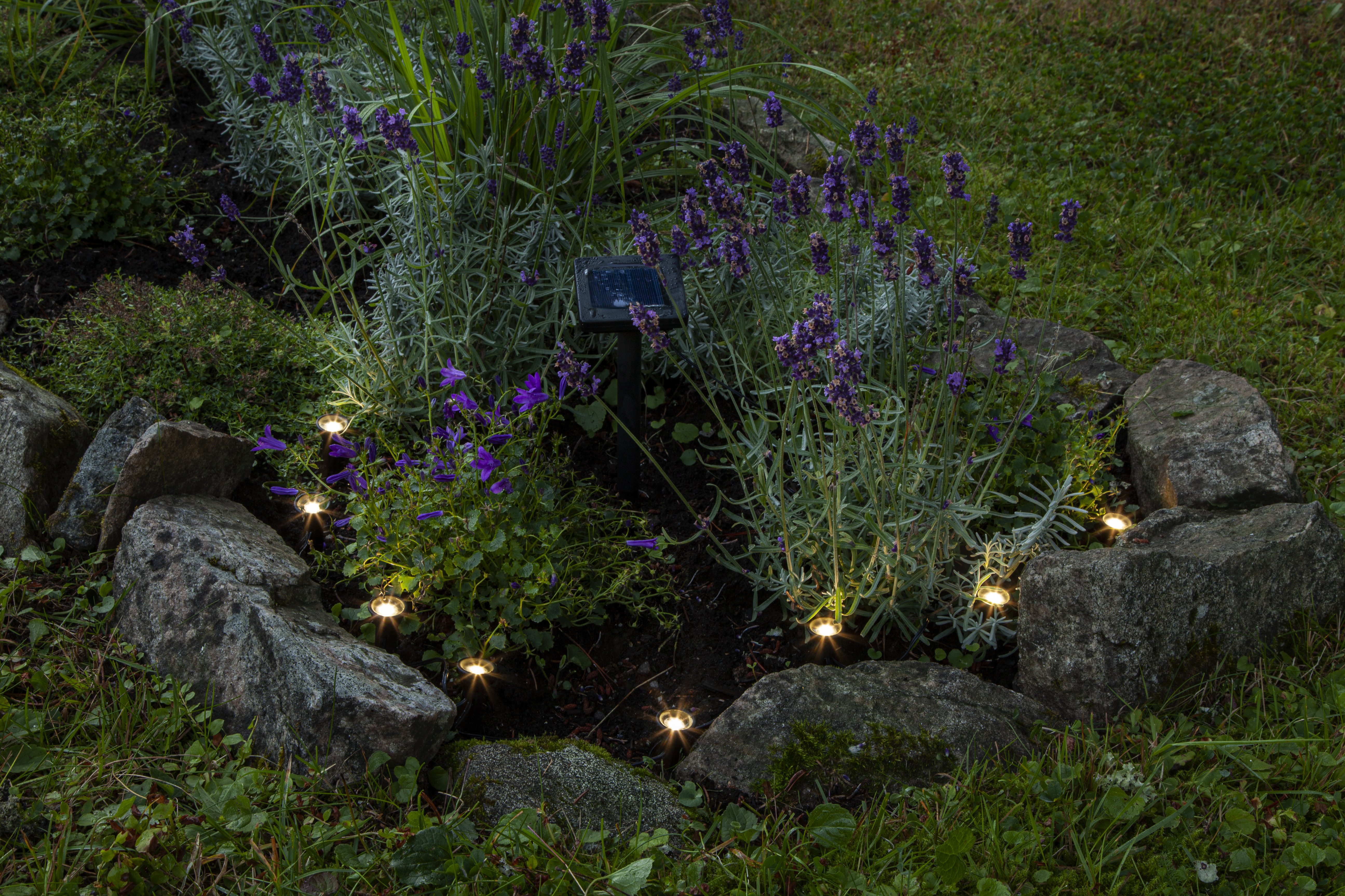 Solar light string with 8 mini spotlights - 3