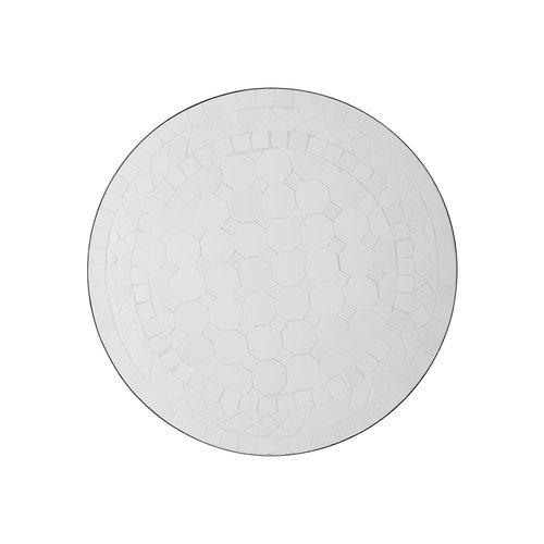 Trädgårdsbord - Bord - Mosaikbord - Vit - Ø70x72 cm - 5