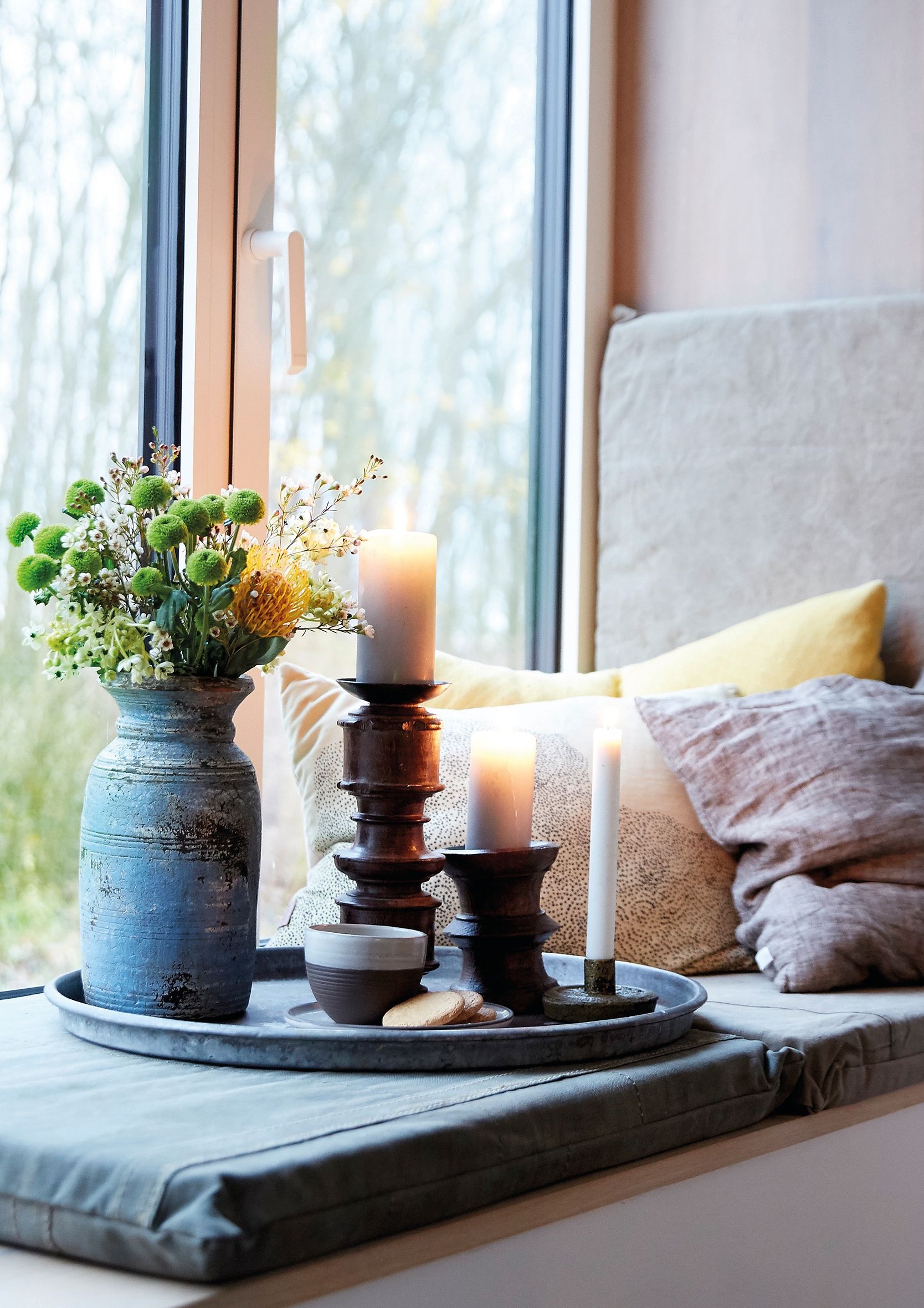 Candlestick made from an old table leg - 20 cm - 3