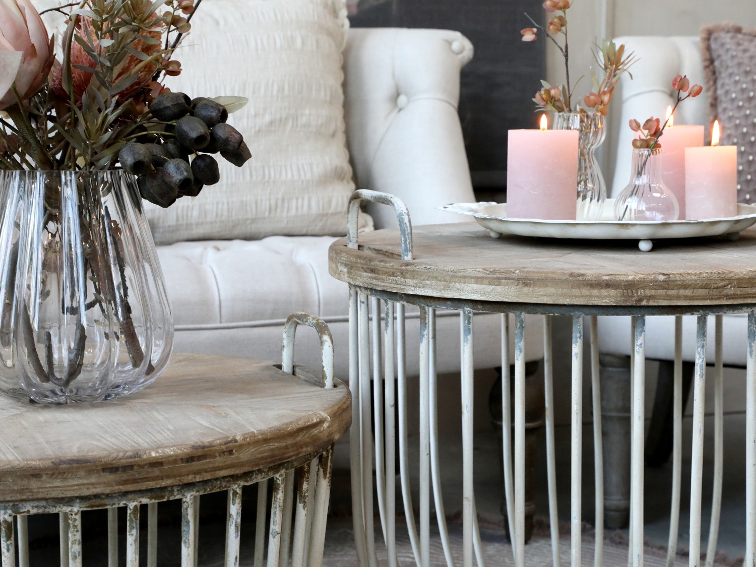 Two Tables - Coffee Table - Side Table - Tray Table 2-pack - 7