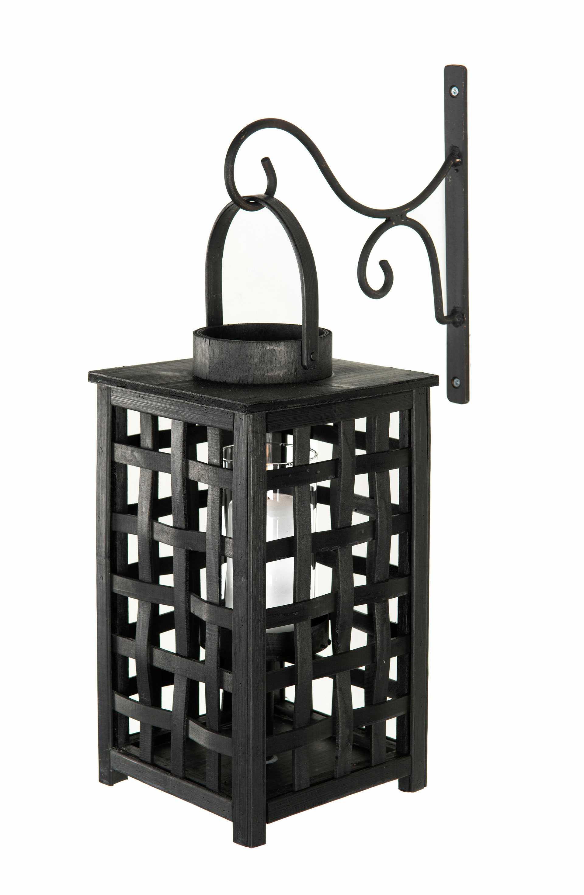 Lantern hook - Wall hook - Black - 26x2x26.5 cm - 2