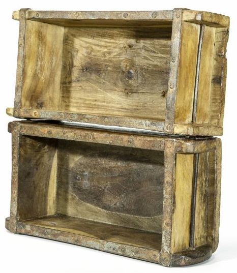 Wooden box - Double brick shape - 30x28 cm - 5