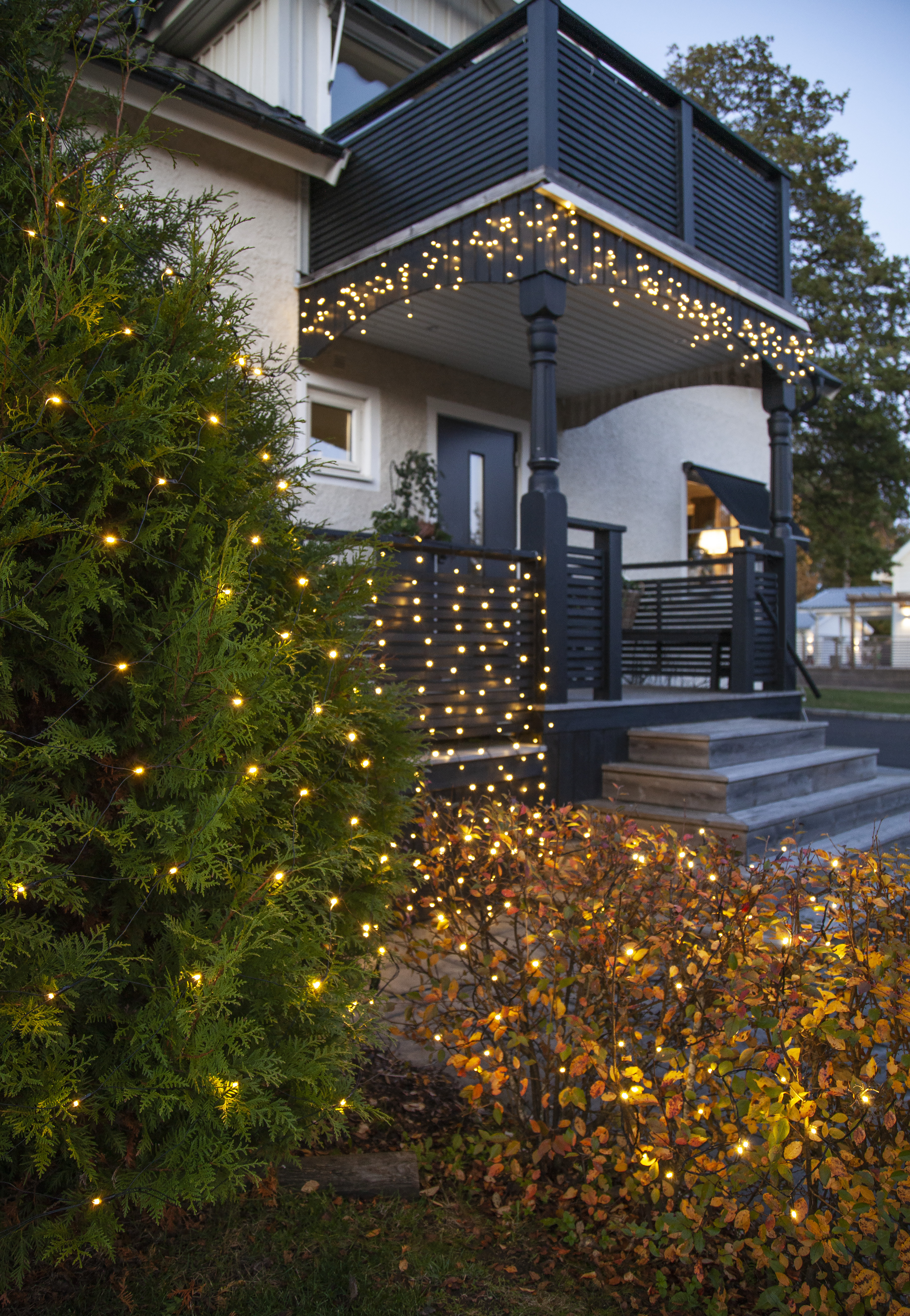 String of lights - Icicle string 4 metres - Black - Warm white light - 4