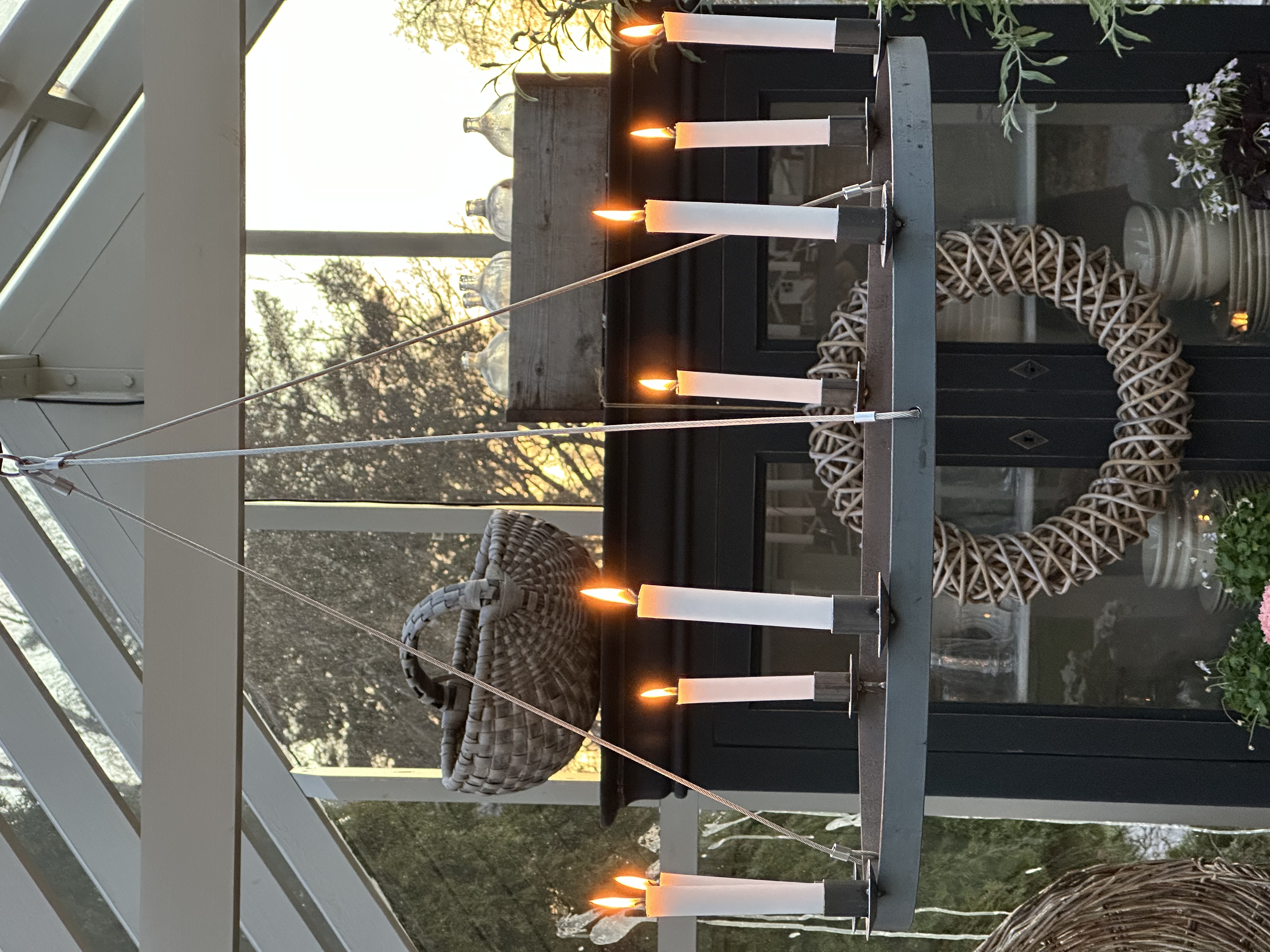 Chandelier Wrought iron chandelier Ø: 76 cm - 16