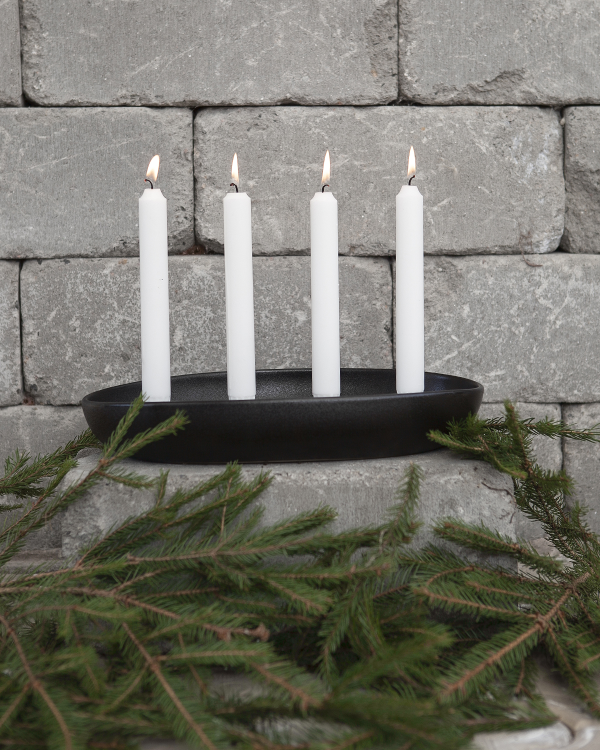 Gröndal - Candlestick - Advent Candlestick - Black - 32x20x5 cm - 3