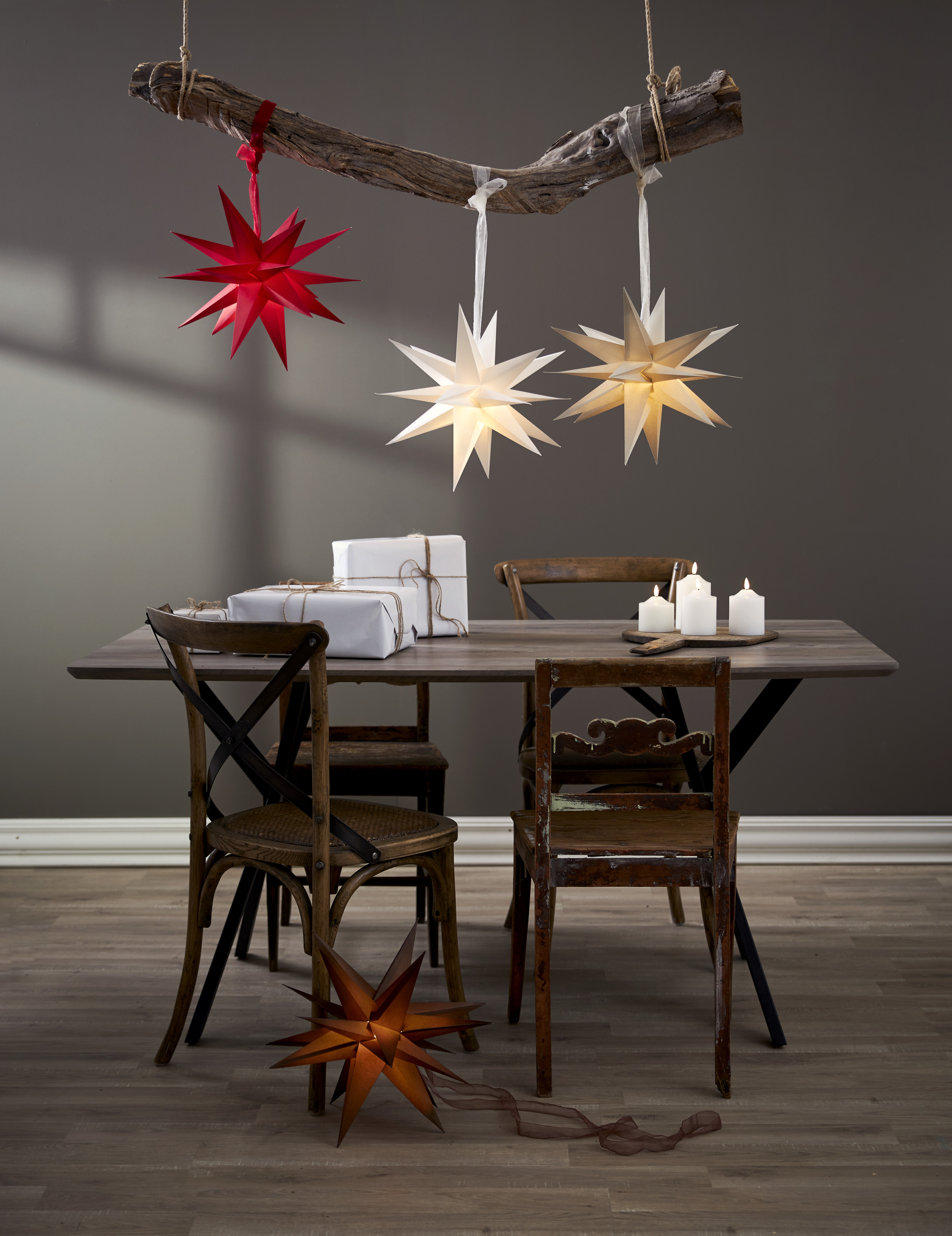 Paper star - Advent star - White - 18 points - 9