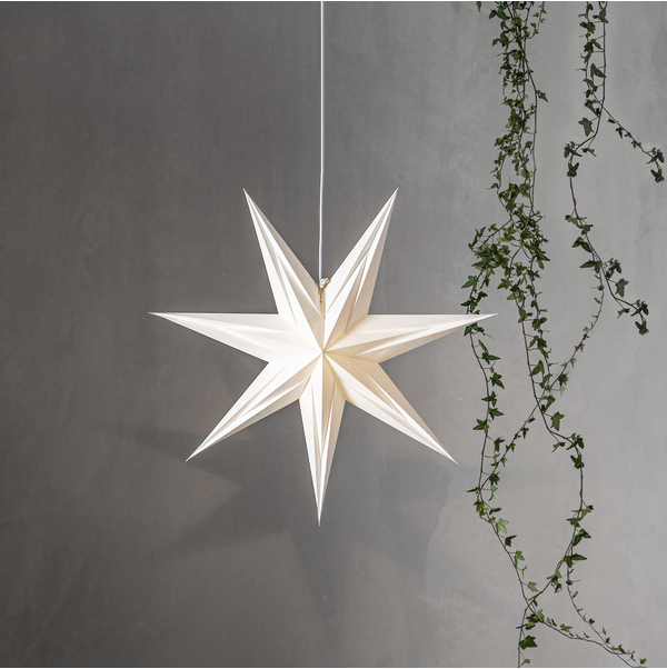 Stjärna - Adventsstjärna - Vit - 60x60 cm