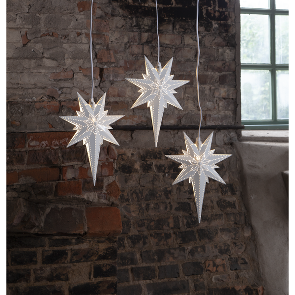 Adventsstjärna - Metallstjärna - Vit - 35x25 cm - 2