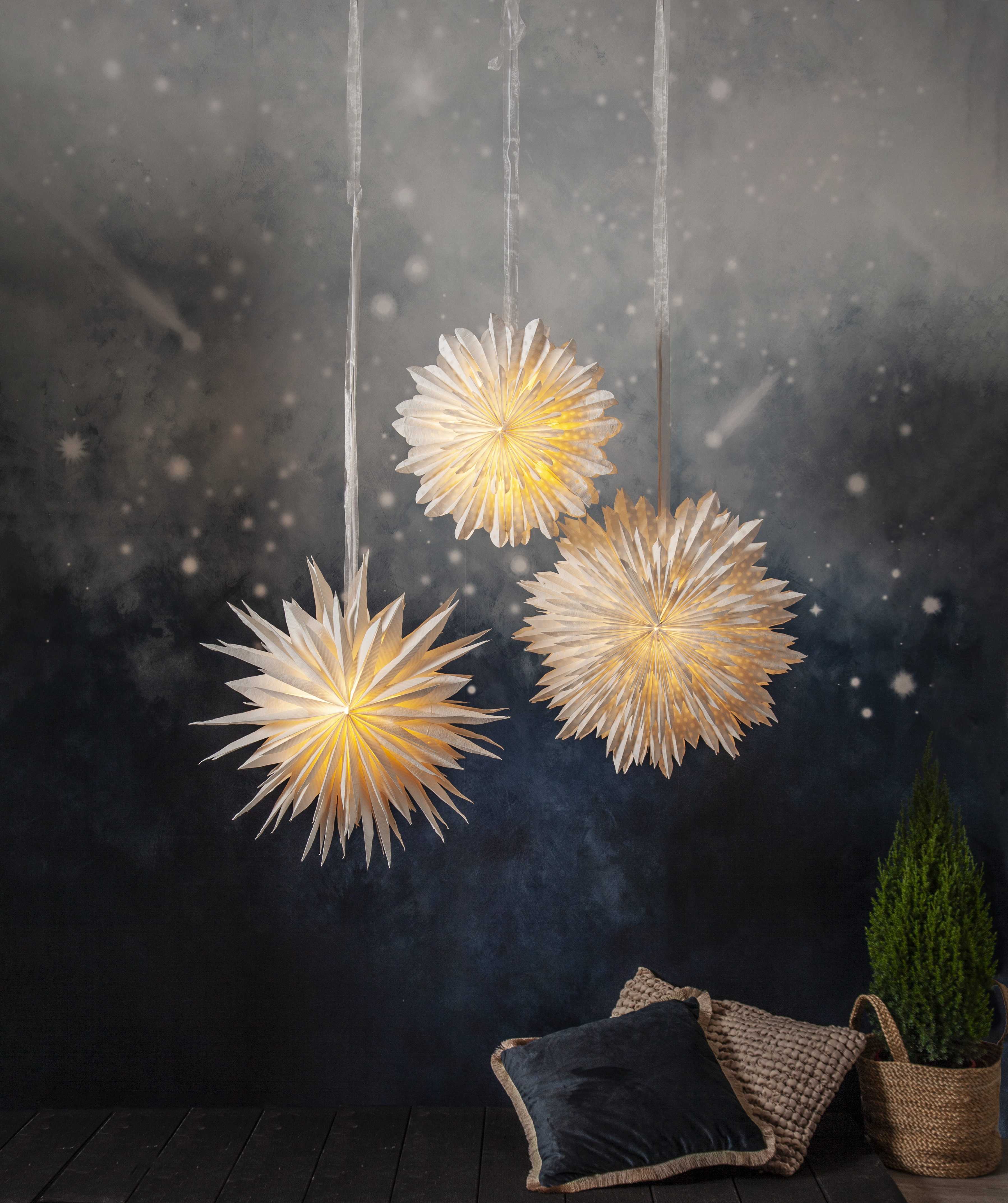 Star - Advent star - White - 60x60 cm - Recycled - 4