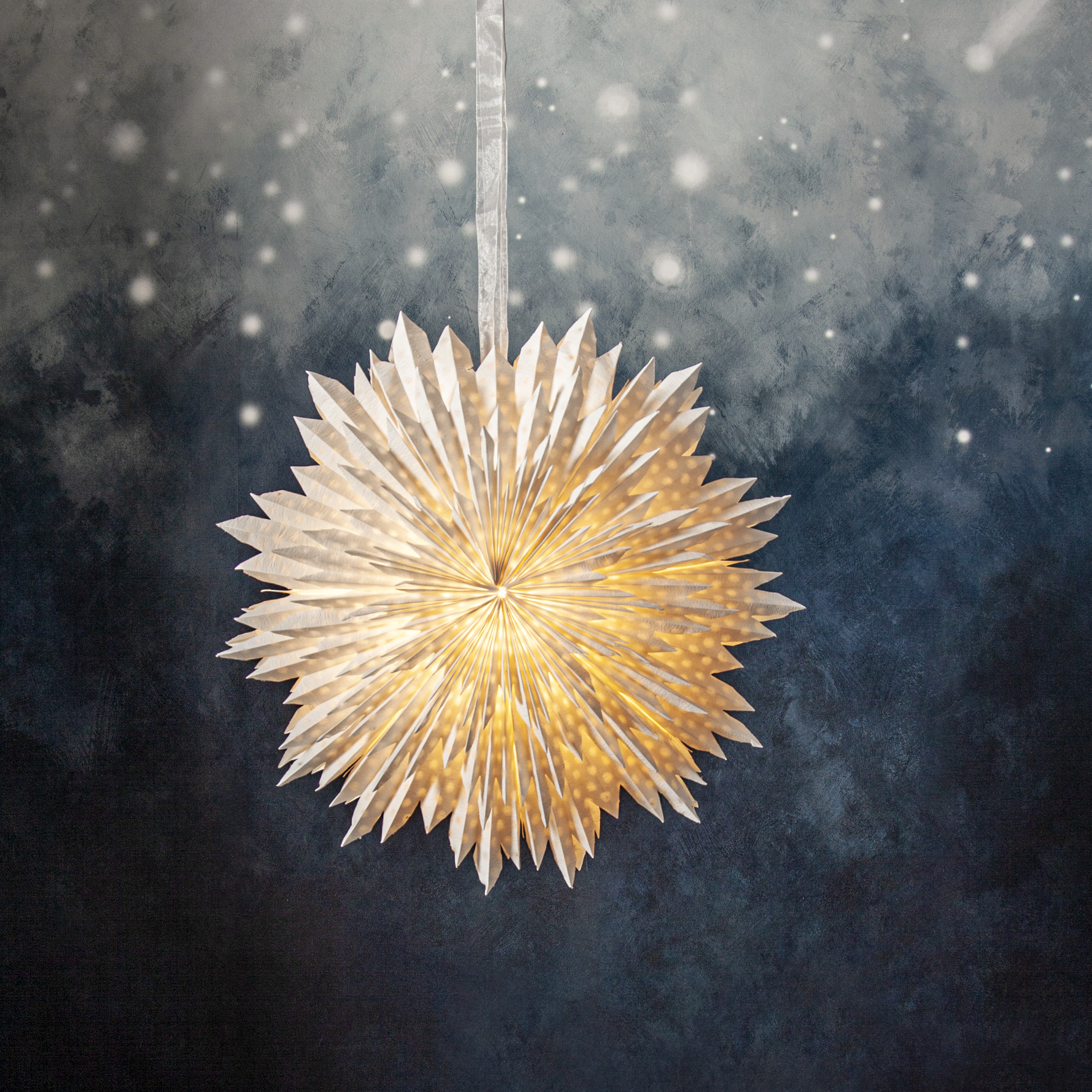 Star - Advent star - White - 60x60 cm - Recycled