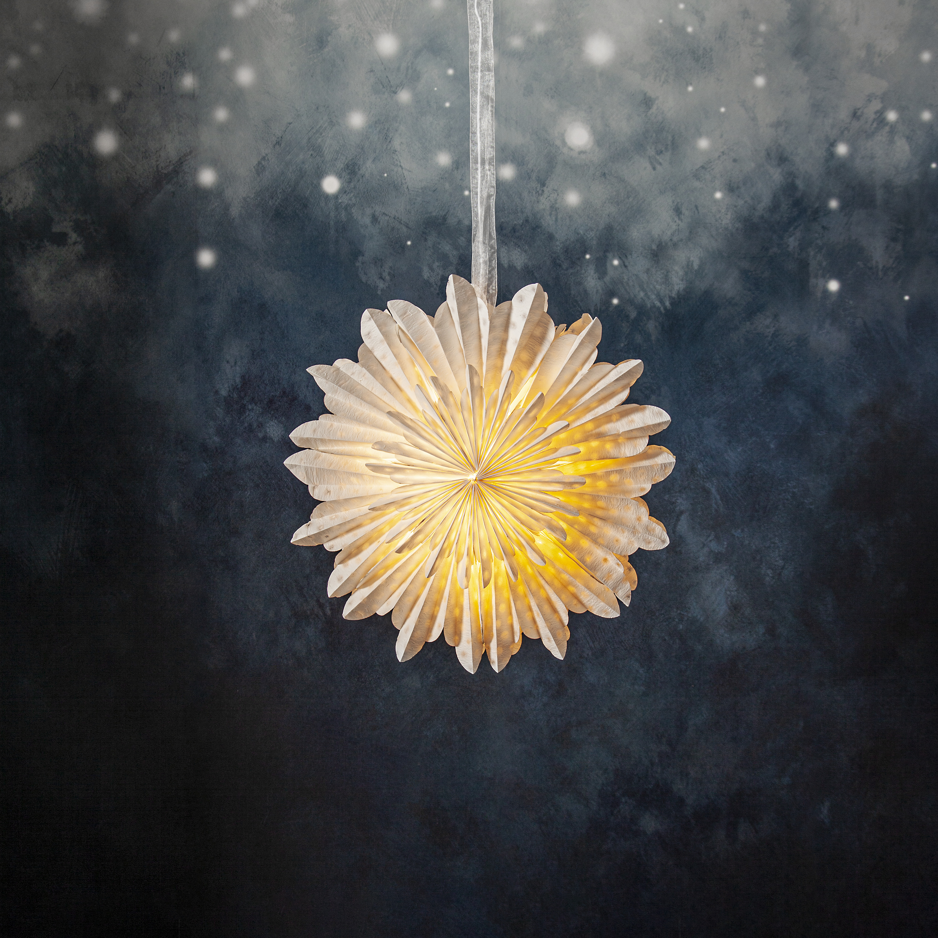 Star - Advent star - White - 45x45 cm - Recycled
