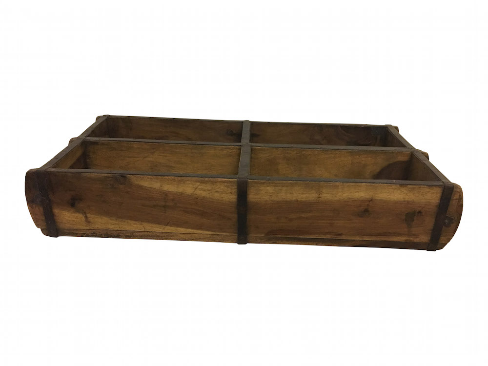 Wooden box - Double brick shape - 62x30 cm - 2