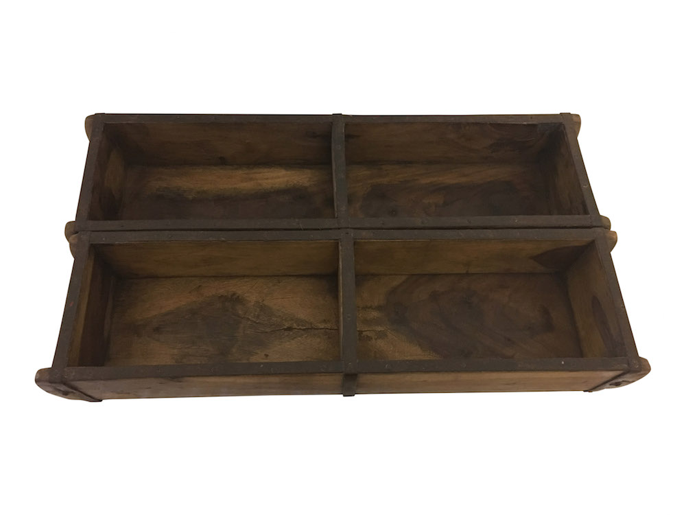 Wooden box - Double brick shape - 62x30 cm - 4