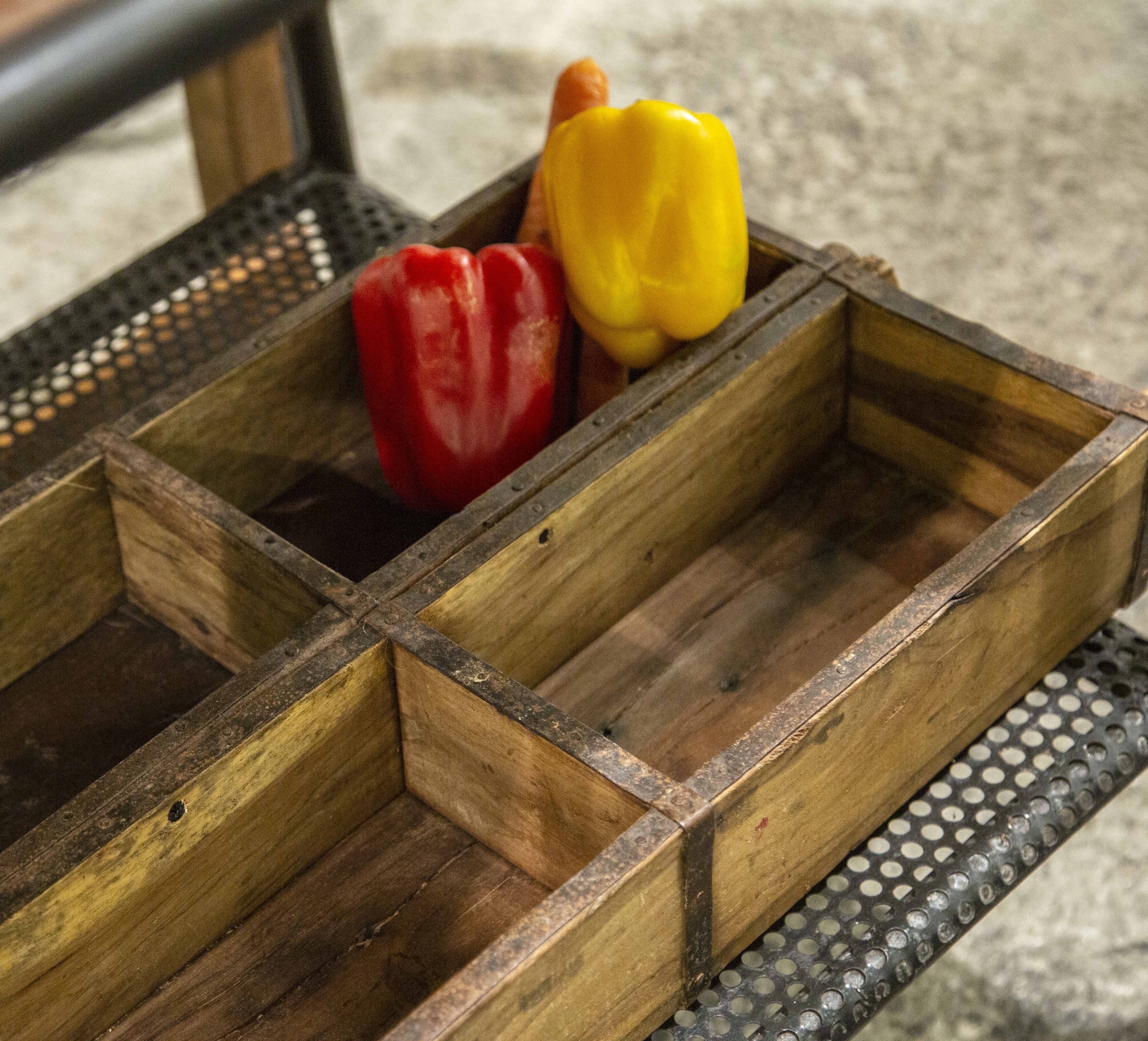 Wooden box - Double brick shape - 62x30 cm