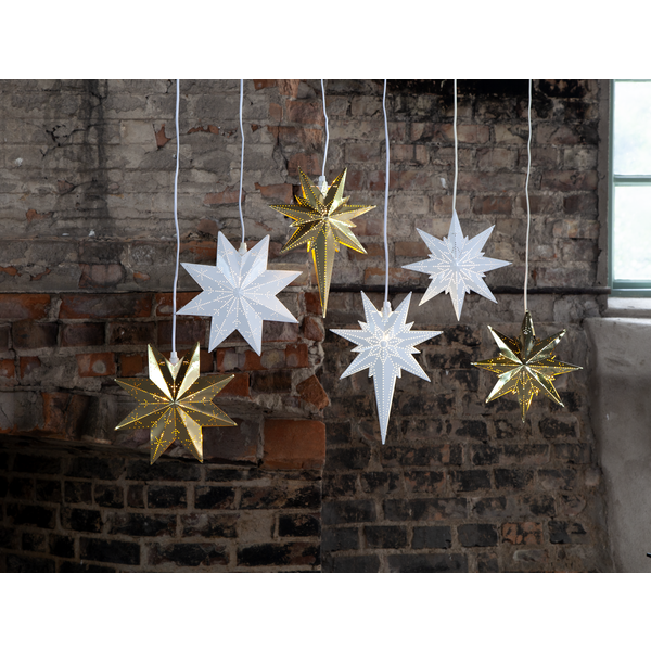 Adventsstjärna - Metallstjärna - Vit - 28x28 cm - 2